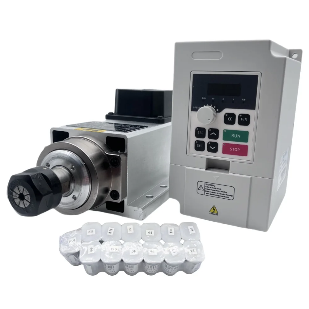 Air Cooled 1.5Kw Spindle Motor Inverter 110V - Kit de Motor Spindle CNC 1.5KW
