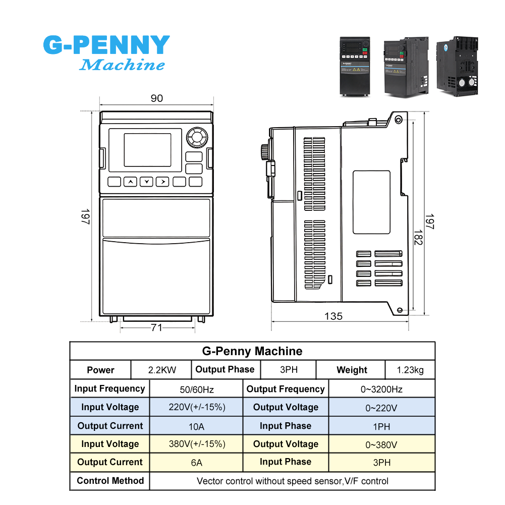 G-penny 2.2kw er20 kit de eixo - 2.2Kw Water Cooled Spindle Kit Vfd avaliação e preço