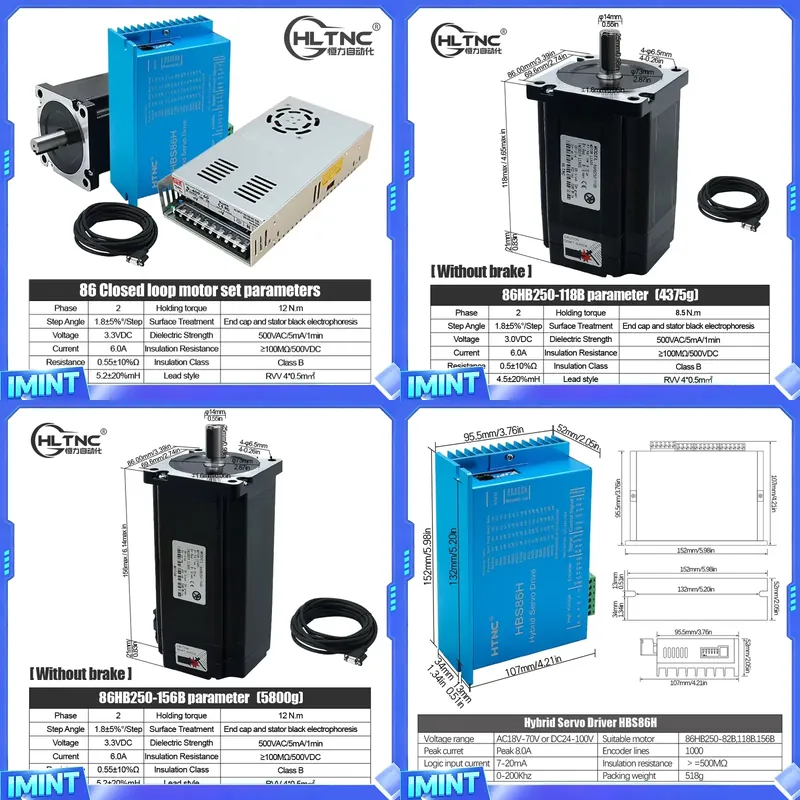 Motor de Passo HLTNC Nema 34 d - Hybrid Servo Driver Nema 34 8.5Nm avaliação e preço