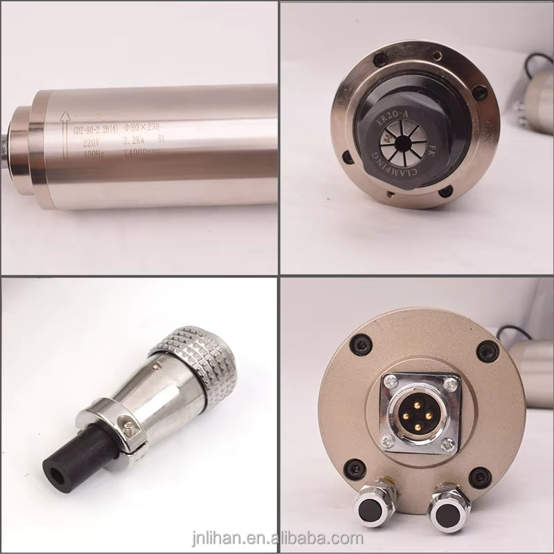 2.2kw 220v refrigerado a água  - 2.2Kw Water Cooled Spindle Kit Vfd avaliação e preço
