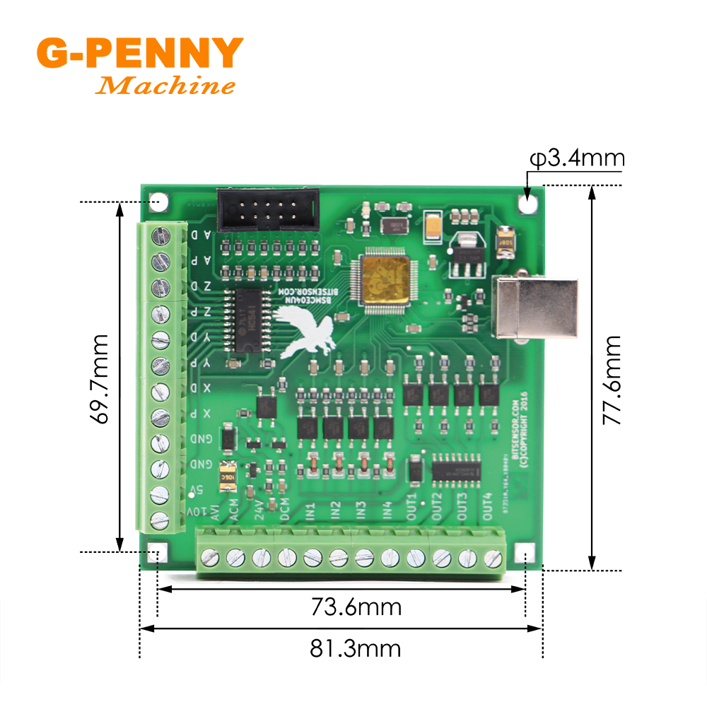 G-PENNY NOVO! Placa de interfa - Mach3 Usb Cnc Controller 4 Axis 100Khz avaliação e preço