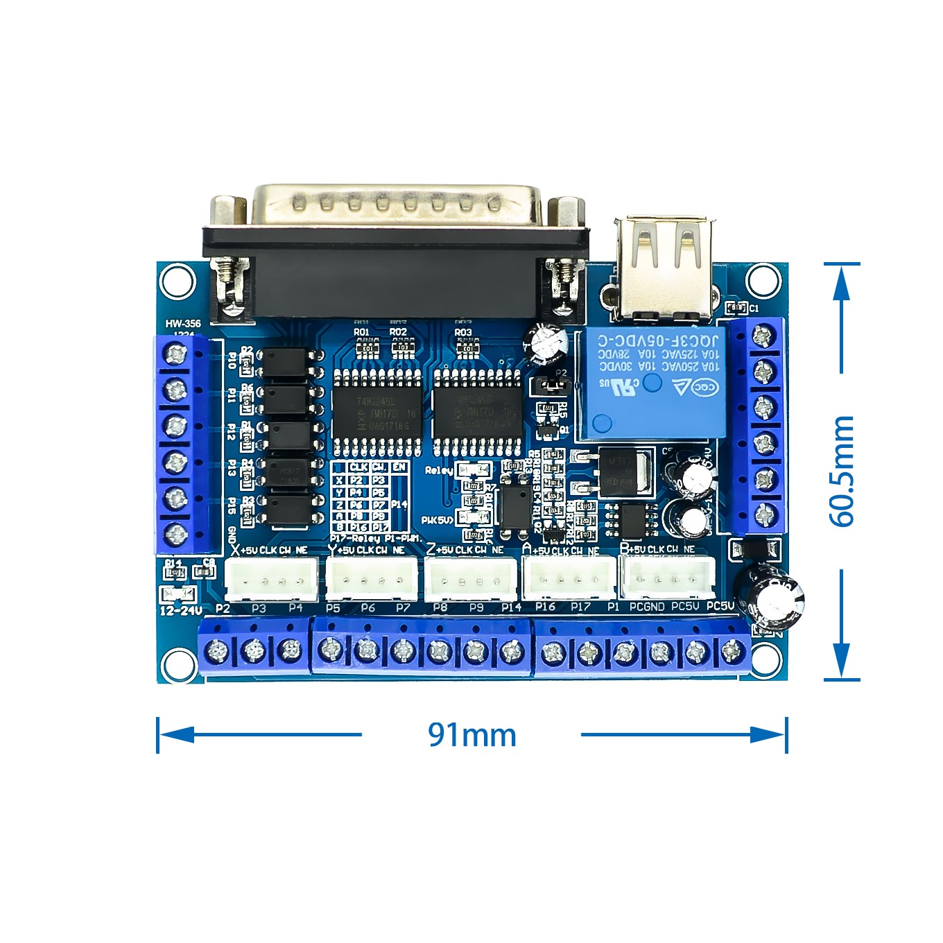 Placa de fuga do adaptador de  - 5 Axis Cnc Breakout Board Interface Mach3 avaliação e preço
